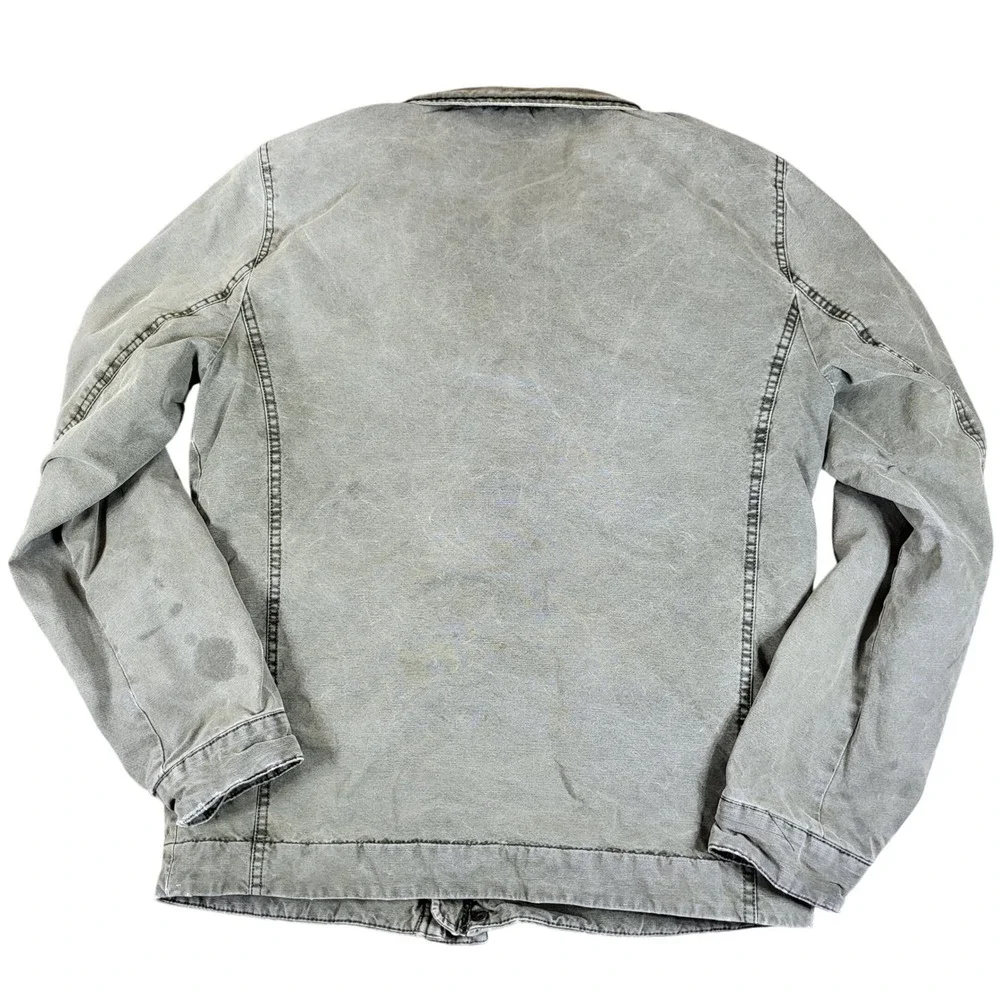 Levi‎ Strauss & Co. Men's Military Jacket Full Zip Quilted Lined Olive Small